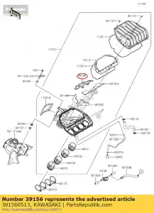 kawasaki 391560513 pad, fr zx600r9f - La partie au fond