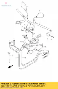 suzuki 5611020H01ENM manillar ux125 - Lado inferior