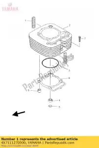 Yamaha 4X7111270000 absorbedor 3 - Lado inferior