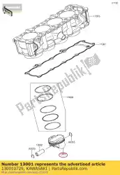 Qui puoi ordinare motore a pistoni klz1000acf da Kawasaki , con numero parte 130010729: