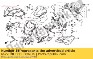 honda 64270MEJJ00 couvrir l'assy., l. mètre - La partie au fond