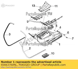 Piaggio Group 65663700NL footrest - Bottom side