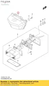 Suzuki 3571031J01 conjunto da lâmpada, rr co - Lado inferior