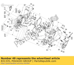 Aprilia 831335, Kettenführungsplatte, OEM: Aprilia 831335