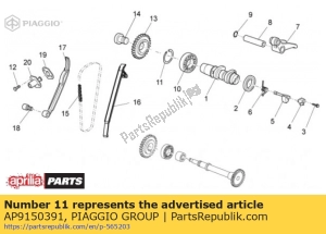 aprilia AP9150391 snap ring d42 - Bottom side