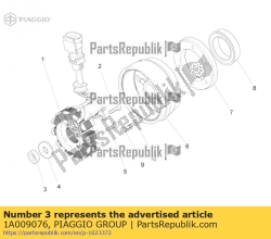 Aprilia 1A009076, écrou spécial m14x1,5-6h, OEM: Aprilia 1A009076