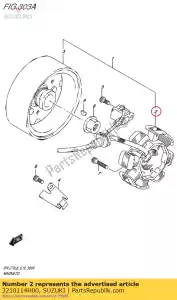 suzuki 3210114H00 conjunto de estator - Lado inferior