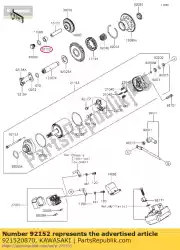 Here you can order the collar,12. 2x17x12 from Kawasaki, with part number 921520870: