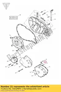 triumph T1261178 plaat draad houder - Onderkant