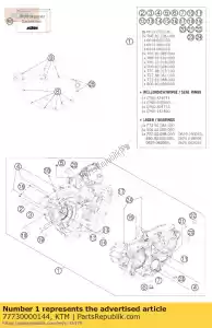 ktm 77730000144 motorhuis cpl. - Onderkant