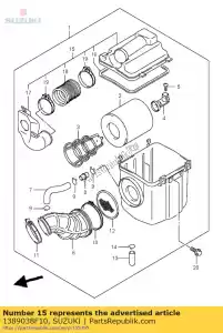 suzuki 1389038F10 entrada, ar limpo - Lado inferior