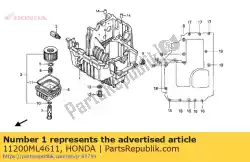 Tutaj możesz zamówić skrzynia korbowa, dolna od Honda , z numerem części 11200ML4611: