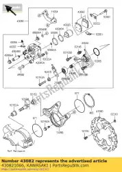 pad-assy-rem van Kawasaki, met onderdeel nummer 430821066, bestel je hier online: