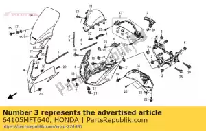 honda 64105MFT640 lijstwerk, voorruit - Onderkant