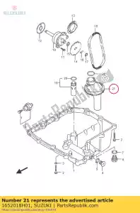 suzuki 1652018H01 sitko, olej - Dół