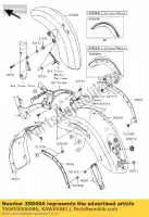 350405006686, Kawasaki, fender-comp-front, argent vn200 kawasaki vn 2000 2006, Nouveau