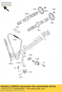 kawasaki 120531275 kettinggeleider zx600-d1 - Onderkant