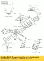 560541388, Kawasaki, znak, maska ??boczna., sx zx1000lef kawasaki z zx 1000 2014 2015 2016, Nowy