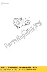 Piaggio Group 497544 pakking-afdichtringen kit - Onderkant