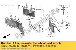Here you can order the tube, fuel, 7. 3x80 (95001 from Honda, with part number 950017508040: