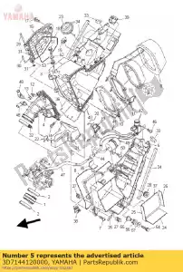 yamaha 3D7144120000 tampa, caixa de limpeza 1 - Lado inferior