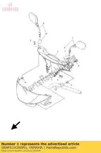 yamaha 5RNF614300PG cover, handlebar u - Bottom side