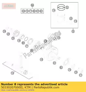 KTM 50330207000II pistón ii cpl. 125 09 - Lado inferior