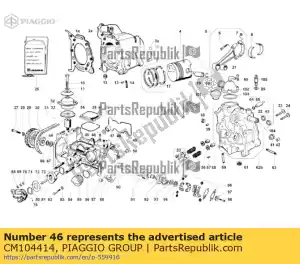 Piaggio Group CM104414 buje para polea - Lado inferior