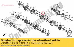 honda 23481MFJD00 gear, countershaft fourth(26t) - Bottom side