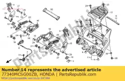 Here you can order the lever, r. Grab rail *nh295m * (nh295m sparkling silver metallic) from Honda, with part number 77340MCSG00ZB: