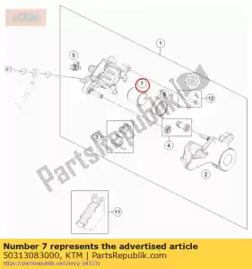 ktm 50313083000 piston de frein 32mm - La partie au fond