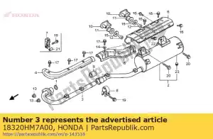 Honda 18320HM7A00 rura, wydech. - Dół