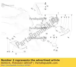 Here you can order the taillight from Piaggio Group, with part number 664019: