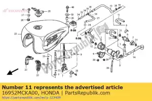 Honda 16952MCKA00 tube, b carburant - La partie au fond
