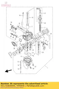 yamaha 5VL142800000 deksel, carburateur - Onderkant