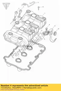 triumph T3330242 boulon, lge skt hd, shld, m6x37.0 - La partie au fond