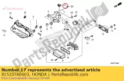 Here you can order the clip, coupler (dark brown) from Honda, with part number 91535TA0003: