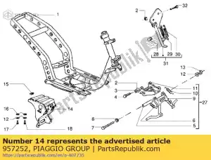 Piaggio Group 957252 quadro, armação - Lado inferior