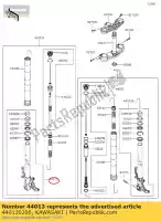 440130206, Kawasaki, forcella-tubo interna, sinistra kawasaki zx6r ninja r zx 6r abs zx636 636 se 600 , Nuovo