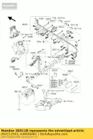 260111843, Kawasaki, fio-chumbo, bateria (+) zx636-b1h kawasaki zx 600 2003 2004, Novo