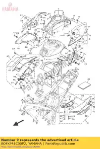 yamaha B04XF41C00P2 tank side cover 1 - Bottom side