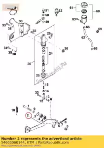 ktm 54603060144 levier de frein à pied cpl. 250'91 - La partie au fond