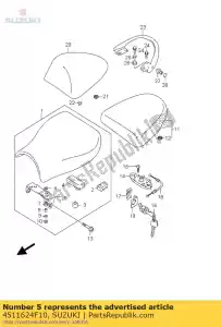 Suzuki 4511624F10 support, siège - La partie au fond