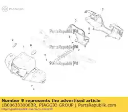 rechter stop van Piaggio Group, met onderdeel nummer 1B006333000BR, bestel je hier online: