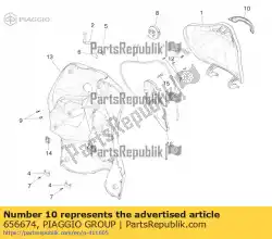 Ici, vous pouvez commander le manipuler auprès de Piaggio Group , avec le numéro de pièce 656674: