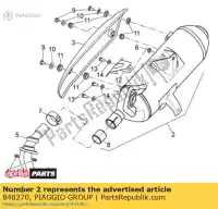 848270, Piaggio Group, silenziatore aprilia derbi gilera  atlantic gp nexus rambla scarabeo sport city street 125 250 300 2006 2007 2008 2010 2011 2012, Nuovo