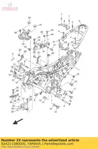 yamaha B34211580000 soporte - Lado inferior