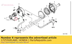 Here you can order the no description available at the moment from Honda, with part number 17253GELA80: