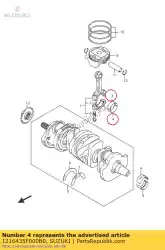 Qui puoi ordinare cuscinetto, manovella p da Suzuki , con numero parte 1216435F000B0: