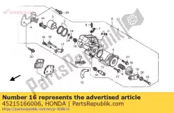 Aqui você pode pedir o pino, cabide em Honda , com o número da peça 45215166006: